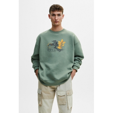 Men's Long sleeve Coloured Round Neck Sweatshirts FO22-H037